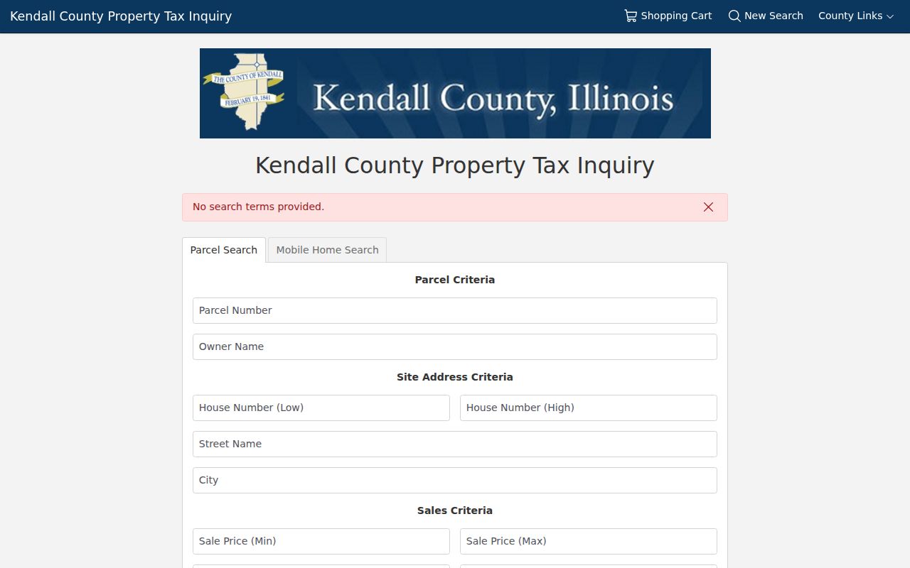 Kendall County parcel and owner search for Montgomery records