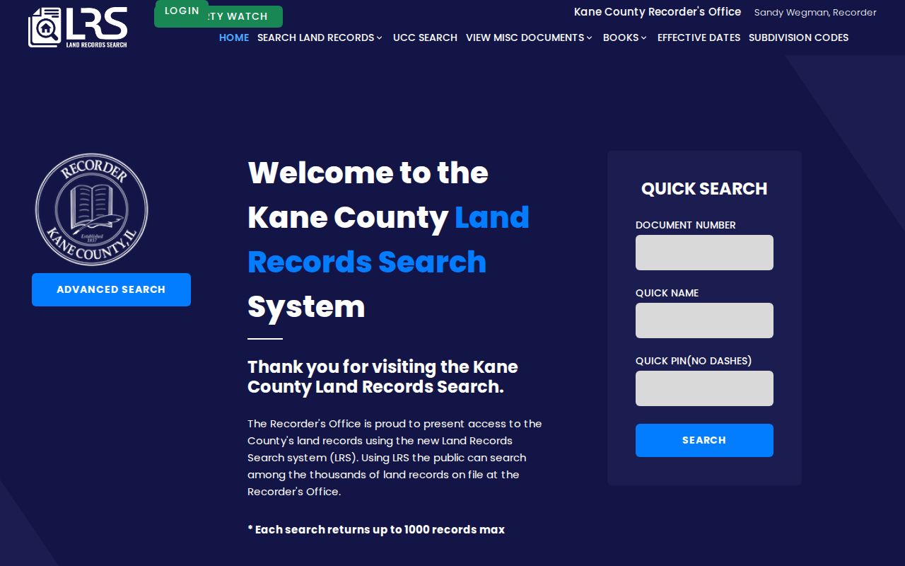 Kane County land records search used to trace Montgomery deeds